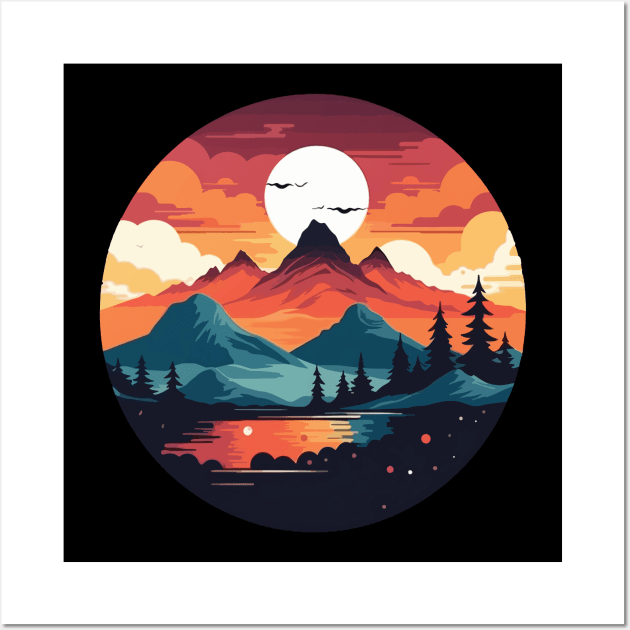 Mountain Landscape Wall Art by WAADESIGN